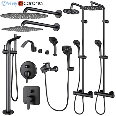 IDEAL Standard Set 130: Elegant Faucets & Shower Systems 3D model image 1 