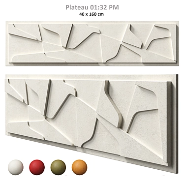 Plateau Relief Wall Panel 3D model image 1 