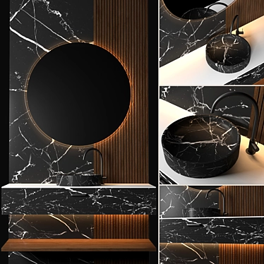 Elegant 2K Bathroom Furniture 3D model image 1 