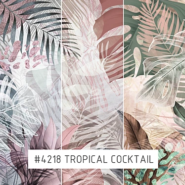 Tropical Paradise Wallpaper: 4218 Cocktail Bliss 3D model image 1 