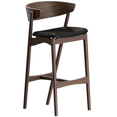 Sibast No 7 Bar Chair: Elegant, Modern, and Versatile 3D model image 1 