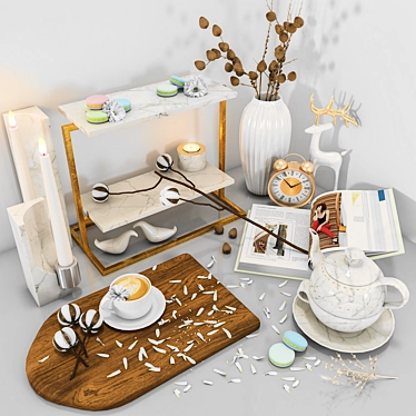 Elegant 24-Piece Decor Set 3D model image 1 