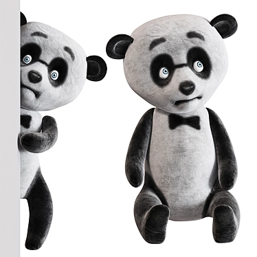 Cute Panda Plush Toy 3D model image 1 