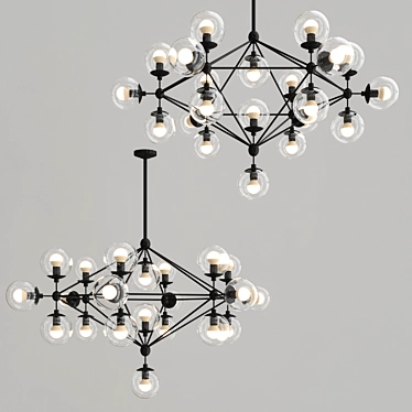 Modern Ball Chandelier - 21 Lights 3D model image 1 