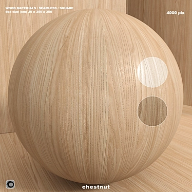 Seamless Chestnut Wood Box Set 3D model image 1 