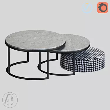 Modern Round Coffee Table - Multiple Sizes 3D model image 1 