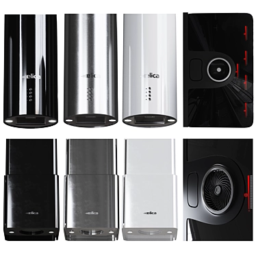 Elica Island Hood & Hob: Sleek Design, Multiple Colors 3D model image 1 