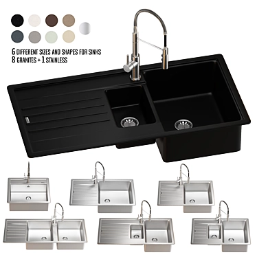 BLANCO LEGRA Sink Set: Stylish, Versatile, High-Quality 3D model image 1 