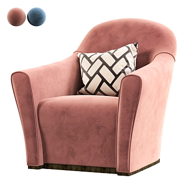 Stylish NINA Armchair: Timeless Elegance. 3D model image 1 