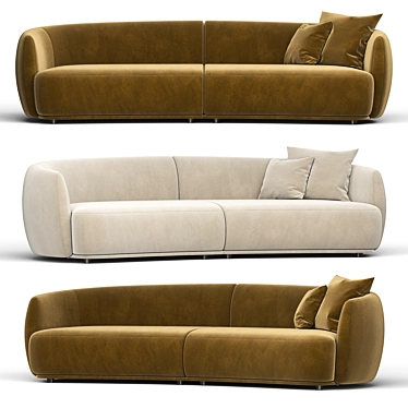 Pacific Sofa: Modern Comfort for Your Living Space 3D model image 1 