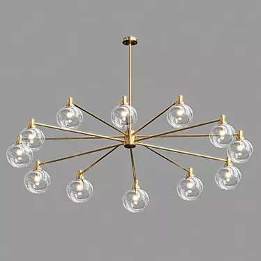 Elegant Selva Chandelier: Handcrafted Artistry 3D model image 1 