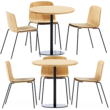 Elegant Sarek Table & Rama Chair 3D model image 1 