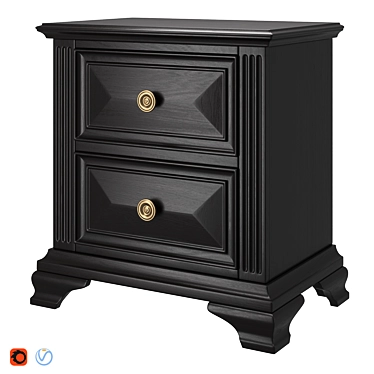 Essential Classic Nightstand 3D model image 1 