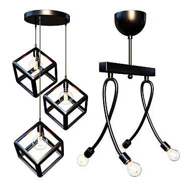 Elegant Selo Chandeliers 3D model image 1 