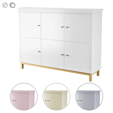 Ellipse Low Profile Classic Wardrobe (4 Colors) 3D model image 1 