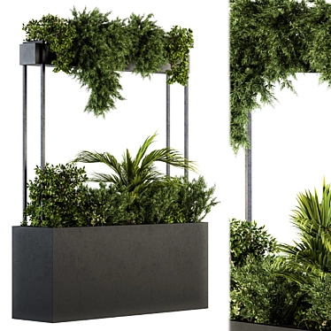 Elegant Greenery Display: Indoor Plant Box Stand 3D model image 1 