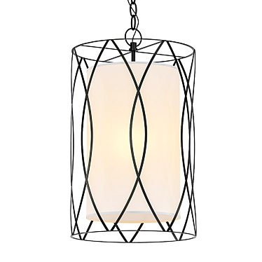 Sausalito 3-Light Luxe Cylinder Pendant 3D model image 1 