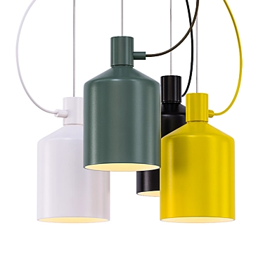 Sleek Silo Pendant Light 3D model image 1 