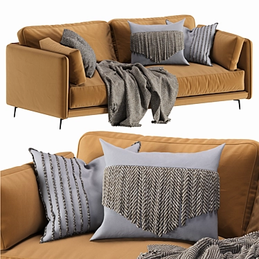 Stylish and Comfortable DItre Italia Sofa 3D model image 1 