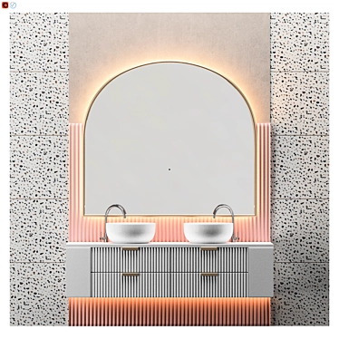 Elegant Light Bathroom Collection 3D model image 1 