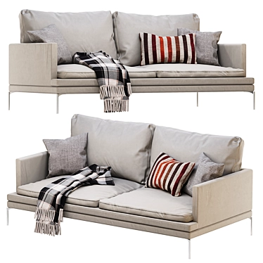 Title: Modern ZANOTTA William Sofa 3D model image 1 