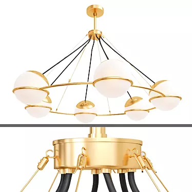 Elegant Ace Chandelier 3D model image 1 