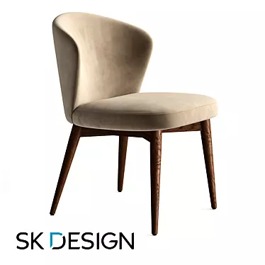 Fargo Oak Chair - Elegant, Comfortable & Stylish 3D model image 1 