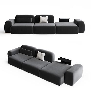 Cozy Comfort Multi Person Sofa 3D model image 1 