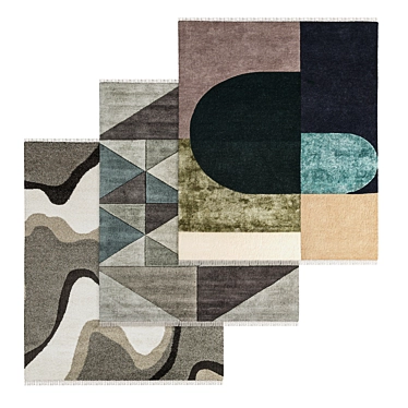 Geometric Abstract Rug 3D model image 1 