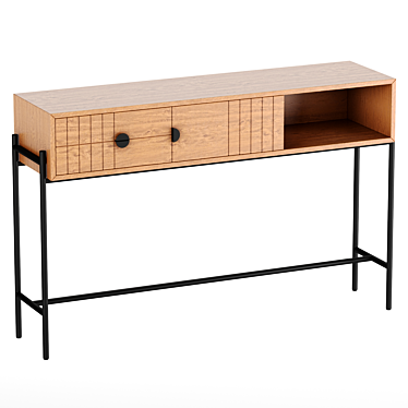 Clara Oak Console - Stylish and Compact 3D model image 1 