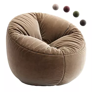 Comfort Cozy Bean Bag Chair 3D model image 1 