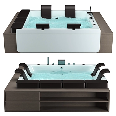 BluBleu Hi-design Thais-Art Whirlpool Bathtub 3D model image 1 