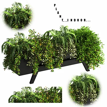 Sleek Indoor Plant Stand 3D model image 1 