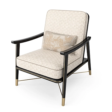Brasilia FUP010037: Elegant Upholstered Armchair 3D model image 1 