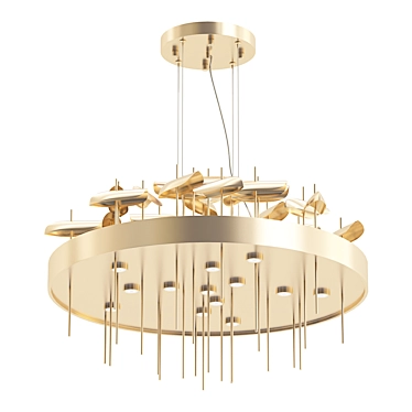 Elegant Pearl Pendant Lamp 3D model image 1 