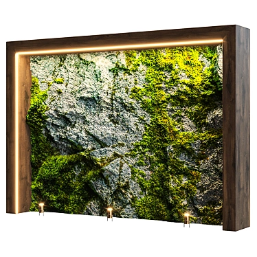 Natural Stone Wall - Versatile, Authentic Décor 3D model image 1 