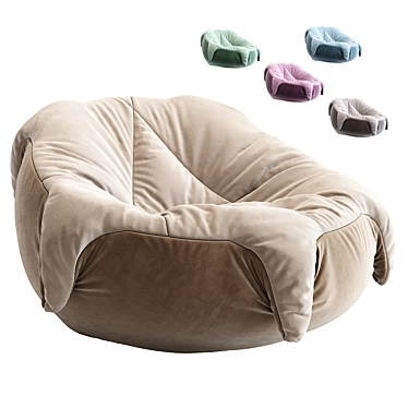 Cozy Comfort Bean Bag Chair 3D model image 1 