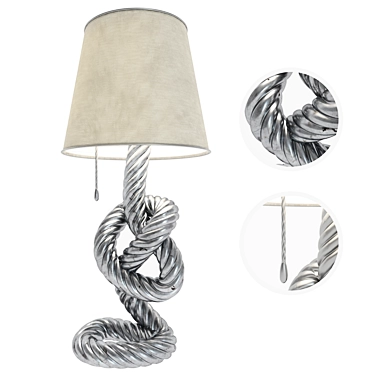 Coiled Rope Table Lamp 3D model image 1 