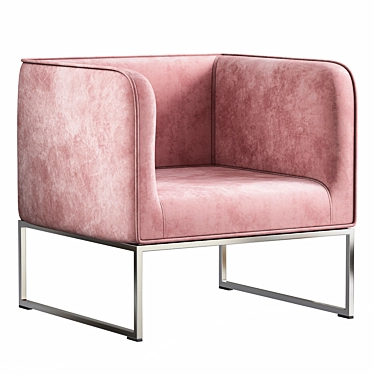 Elegant Comfort: MELL Fabric Armchair 3D model image 1 