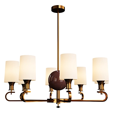 Elegant Munich 8-Arm Chandelier 3D model image 1 