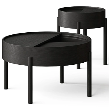Sleek Arc Coffee Tables 3D model image 1 
