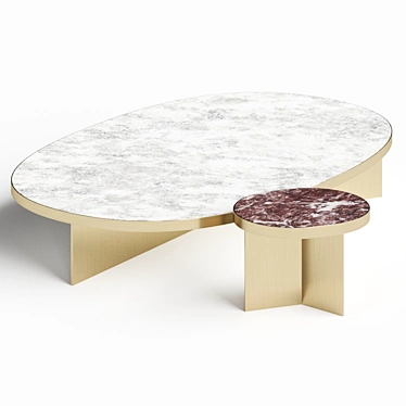 Hessentia Cappellini Linfa Coffee Table 3D model image 1 