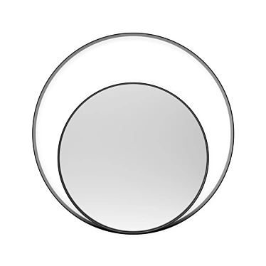 Iron Ring Metal Frame Round Mirror 3D model image 1 