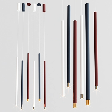 Elegant LED Pendant Lamp: Virtus 3D model image 1 