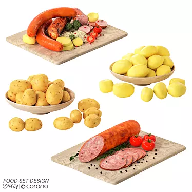 2015 Food Set Design: 3D Max Model 3D model image 1 