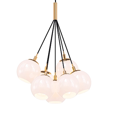 Stylish Cluster Pendant Light 3D model image 1 