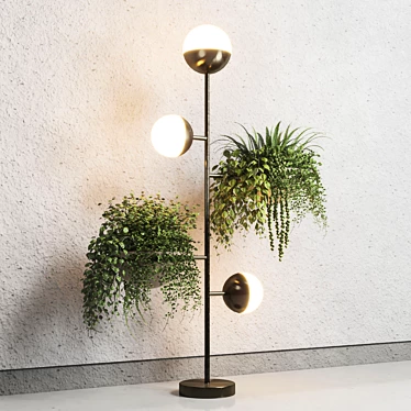 Versatile Floor Light: Indoor & Outdoor Plant Stand 3D model image 1 