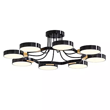 Elegant Scandinavian Ceiling Light 3D model image 1 