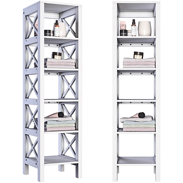 Majong Bathroom Shelving: Sleek and Versatile Storage Solution 3D model image 1 