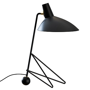 Vintage-inspired Tripod Table Lamp 3D model image 1 